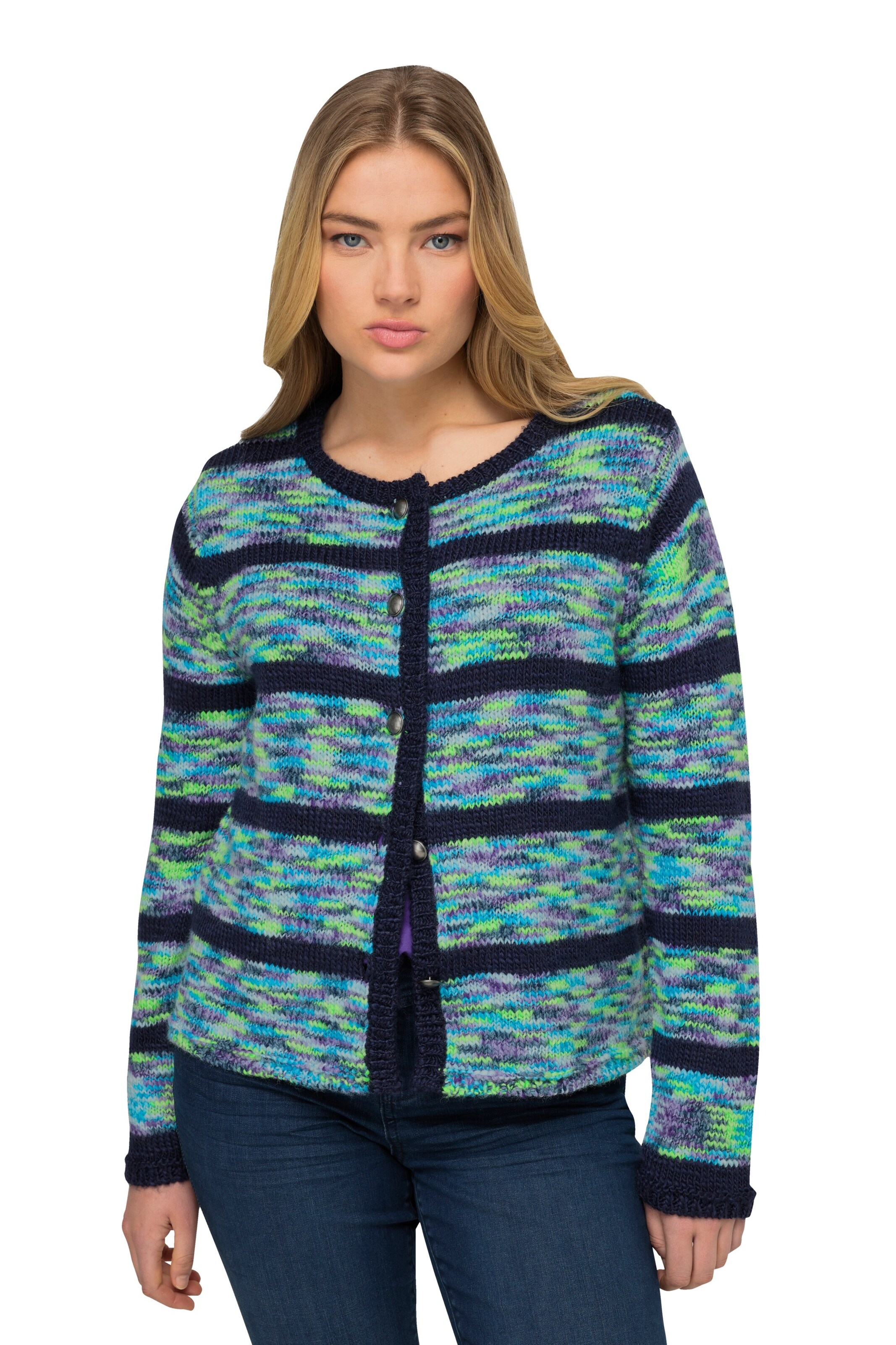 LAURASØN Gebreid vest in Blauw: voorkant