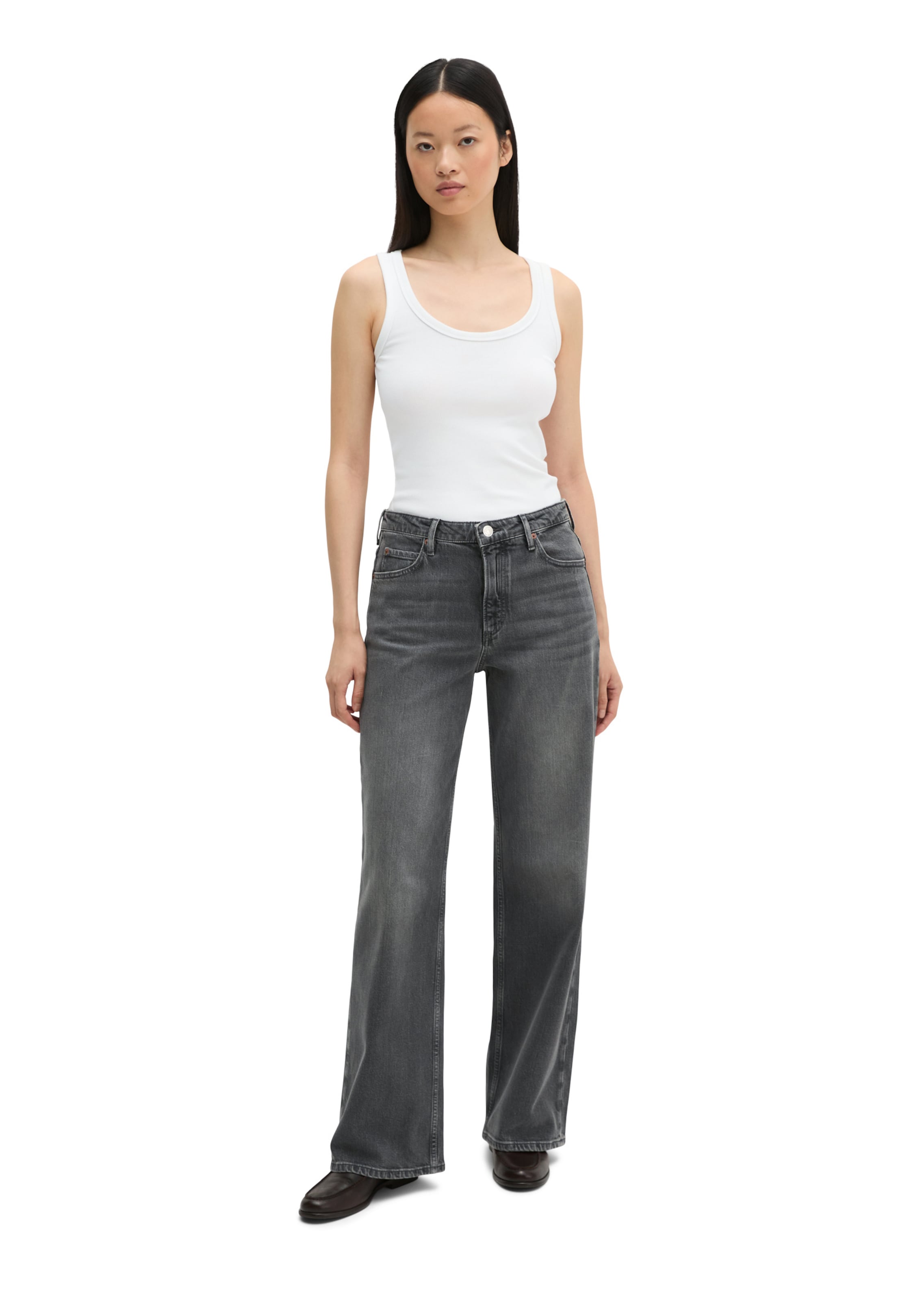Marc O'Polo Wide leg Jeans 'Tolva' in Grijs