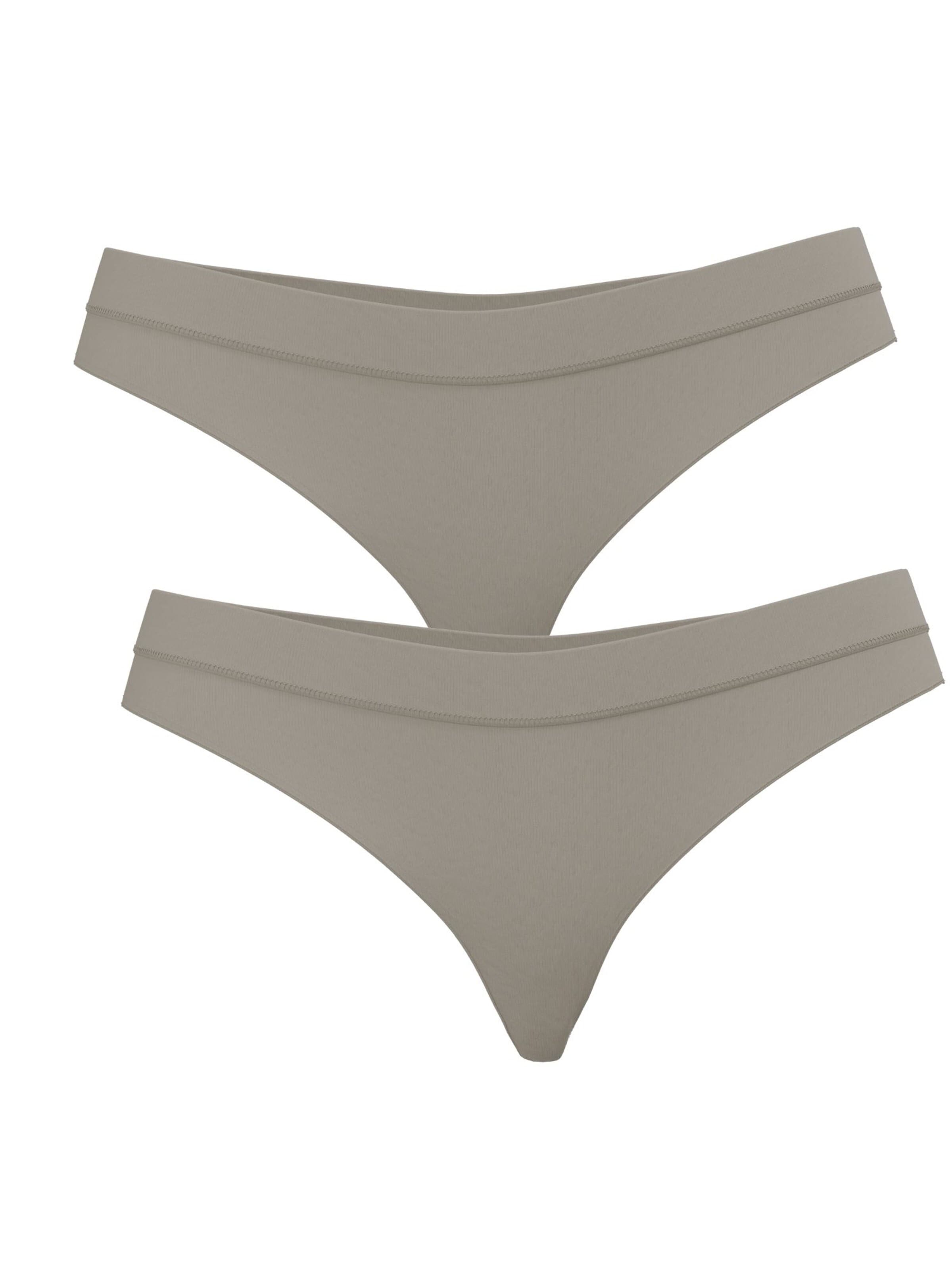 Albero Natur Thong '2er Pack Damen Bio Baumwoll String High Waist' in Purple: front