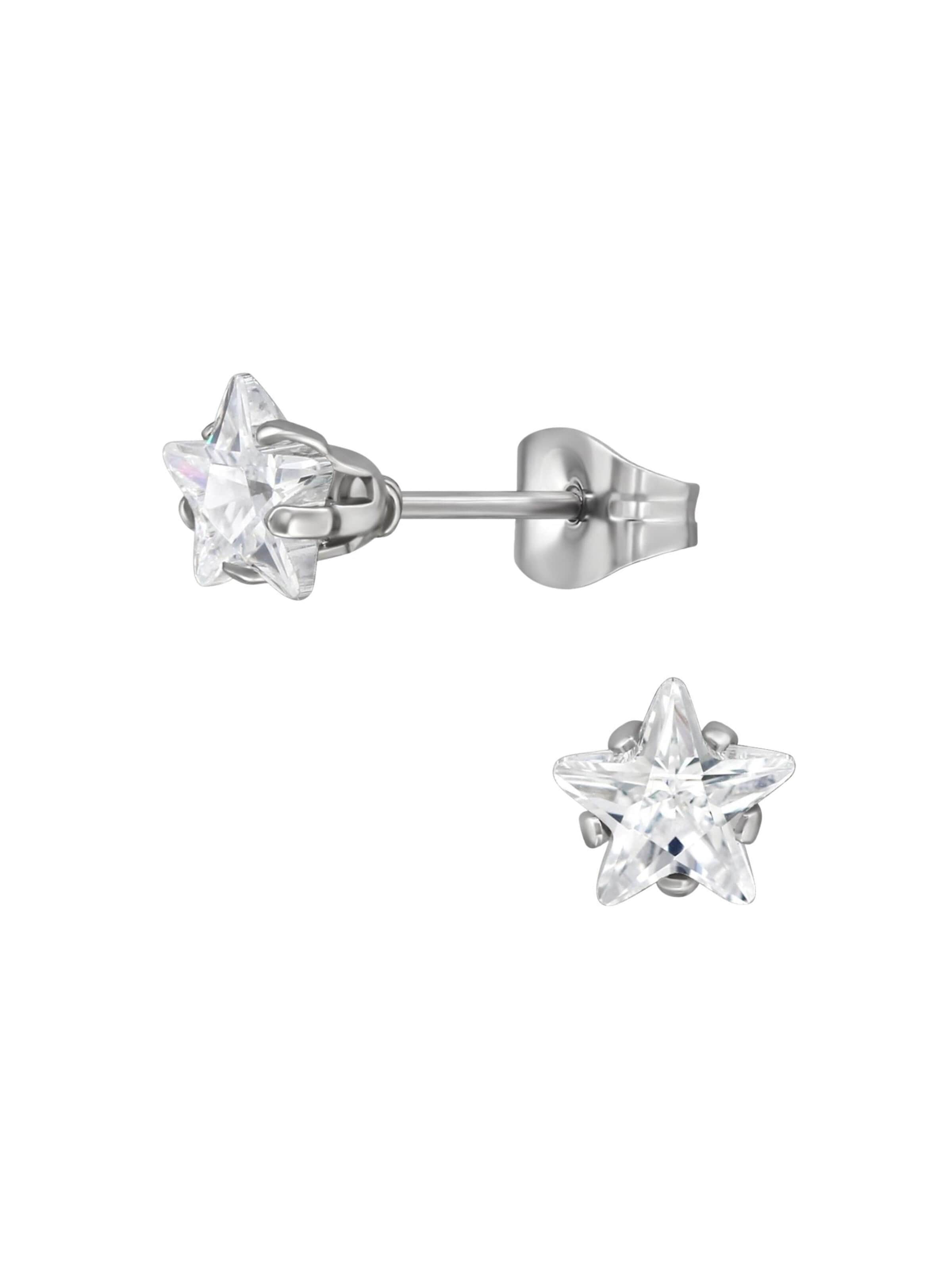 Maxte Earrings 'Stern' in Silver: front