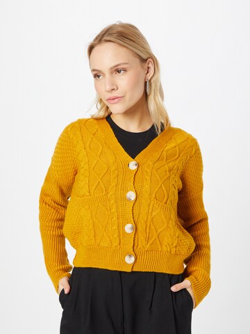 Trendyol Knit Cardigan in Yellow: front