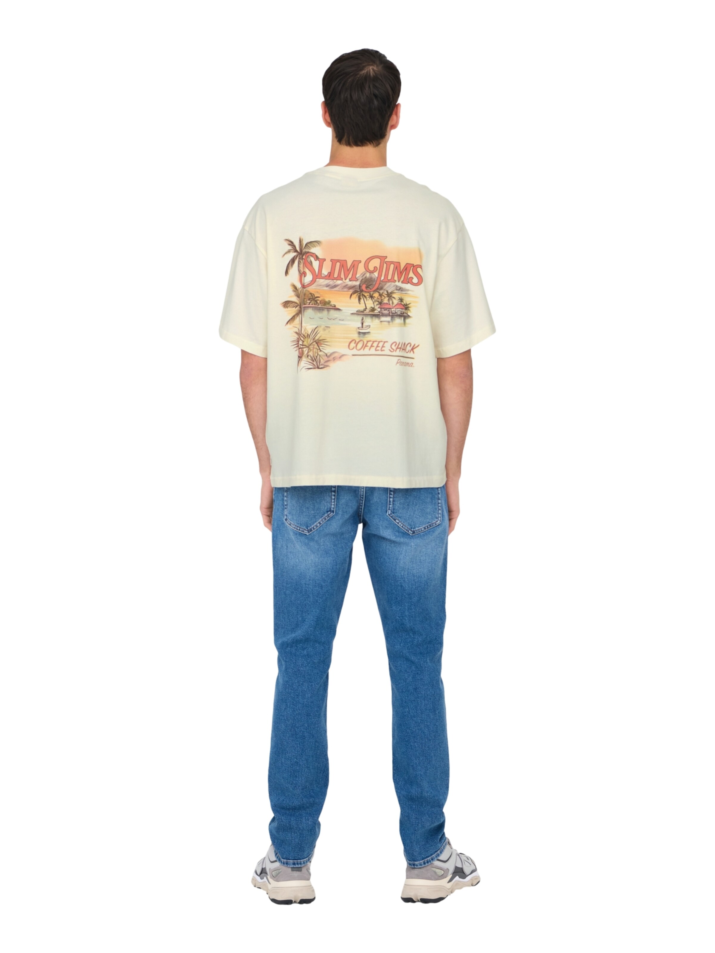 T-Shirt 'Malik Jims' Only & Sons en beige