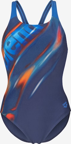mėlyna ARENA Biustjė Maudymosi kostiumėlis 'Placement Swim Pro Back': priekis
