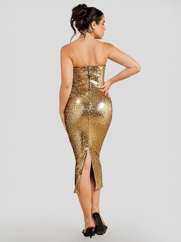 GODDIVA Festkjole i guld