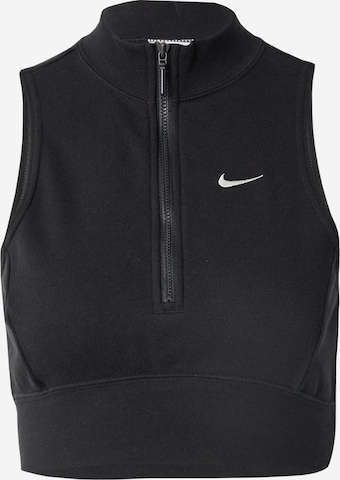 Nike SportswearTop - crna boja: prednji dio