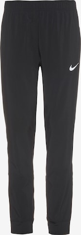 NIKE Regular Workout Pants in Black: front