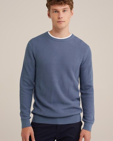 WE Fashion Свитер в Синий: спереди