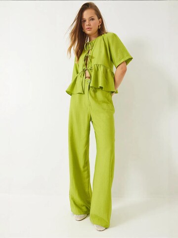 Bianco Lucci - Calças de fato em verde