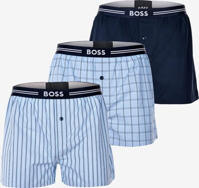 BOSS Boxershorts in marine / hellblau / weiß, Produktansicht
