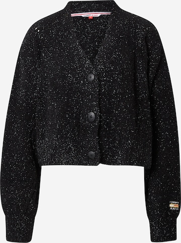 Tommy Jeans Knit Cardigan in Black: front