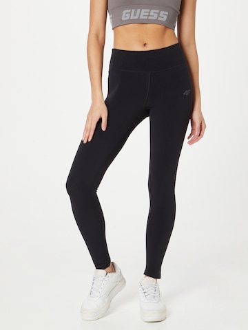 4F Skinny Workout Pants in Black: front