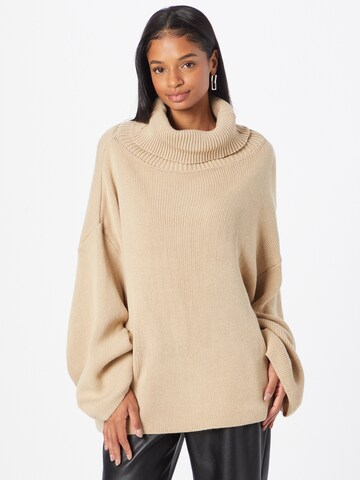 Misspap Trui in Beige: voorkant