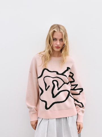 Pull&Bear Pulóver - rózsaszín: elől
