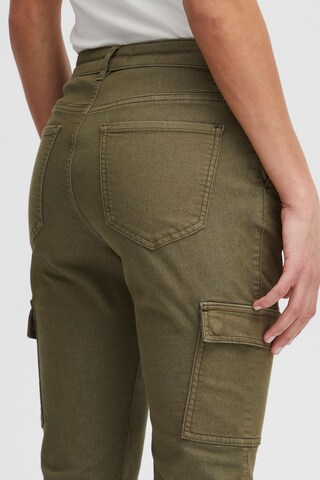 PULZ Jeans Skinny Cargo Pants 'Rosita' in Green