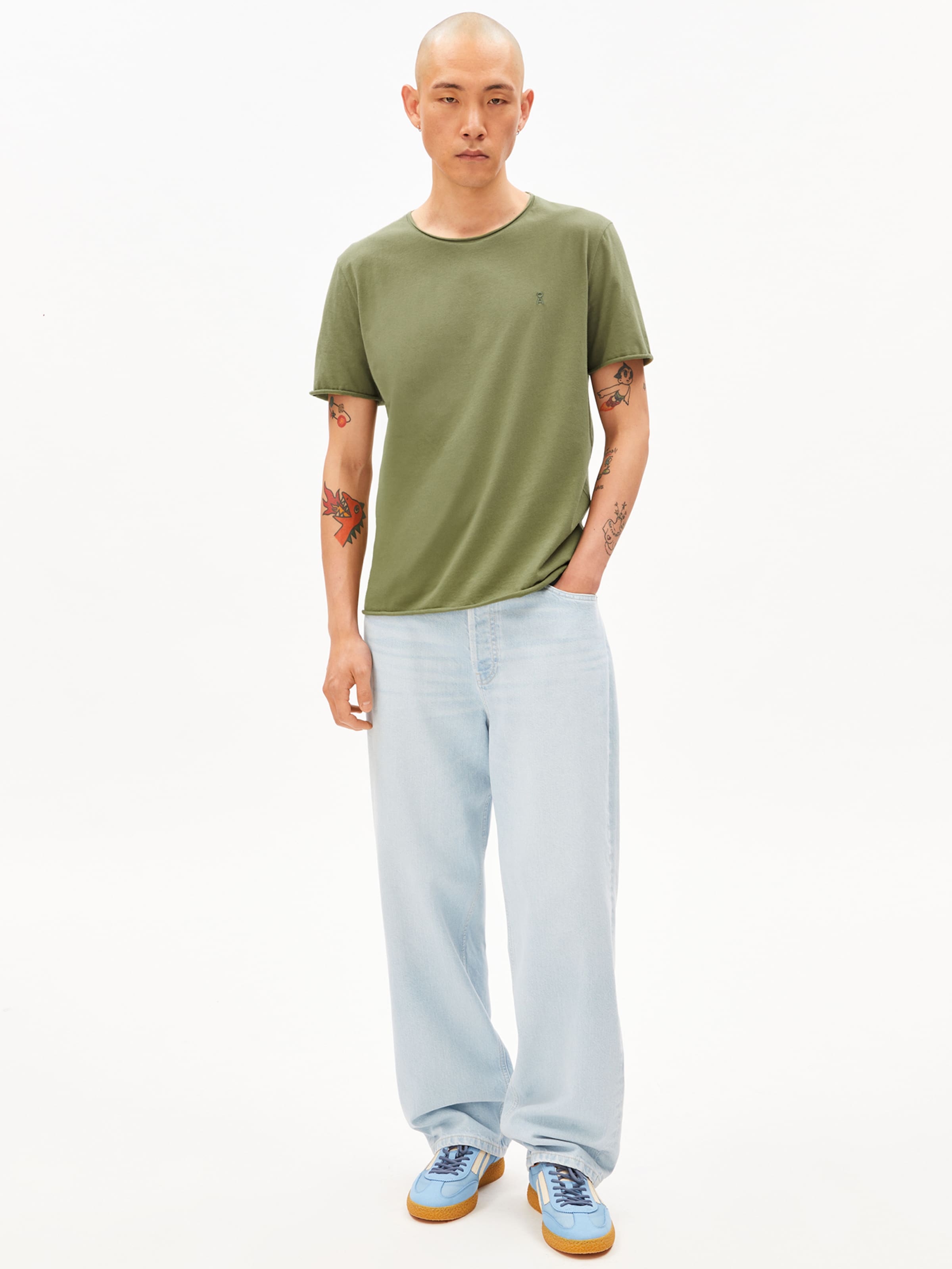 ARMEDANGELS Shirt in Groen: voorkant