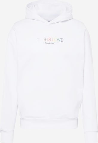 Calvin Klein Sweatshirt 'PRIDE LOVE' in Weiß: predná strana