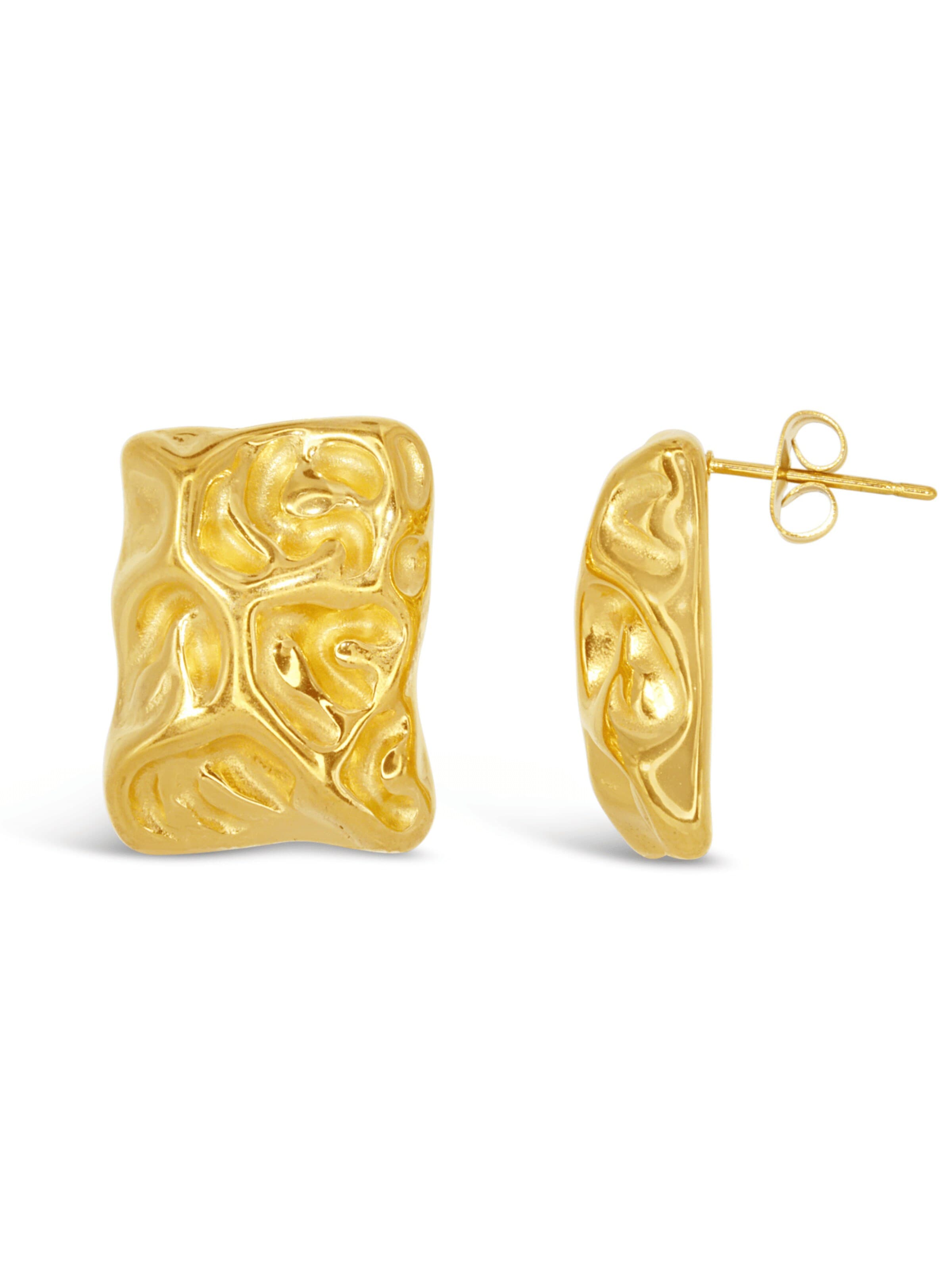 ARS-ARGENTI Ohrringe 'GOLDEN NUGGET'‌ in Gold: Vorderseite