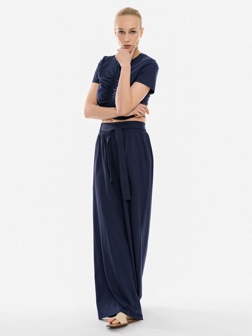 Wide Leg Pantalon 'Connect Me' 4TAILORS en bleu