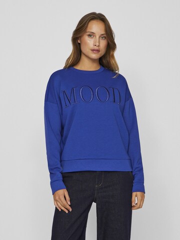 Sweat-shirt 'VIReflect' VILA en bleu : devant