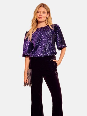 love & roses Blouse in Purple: front