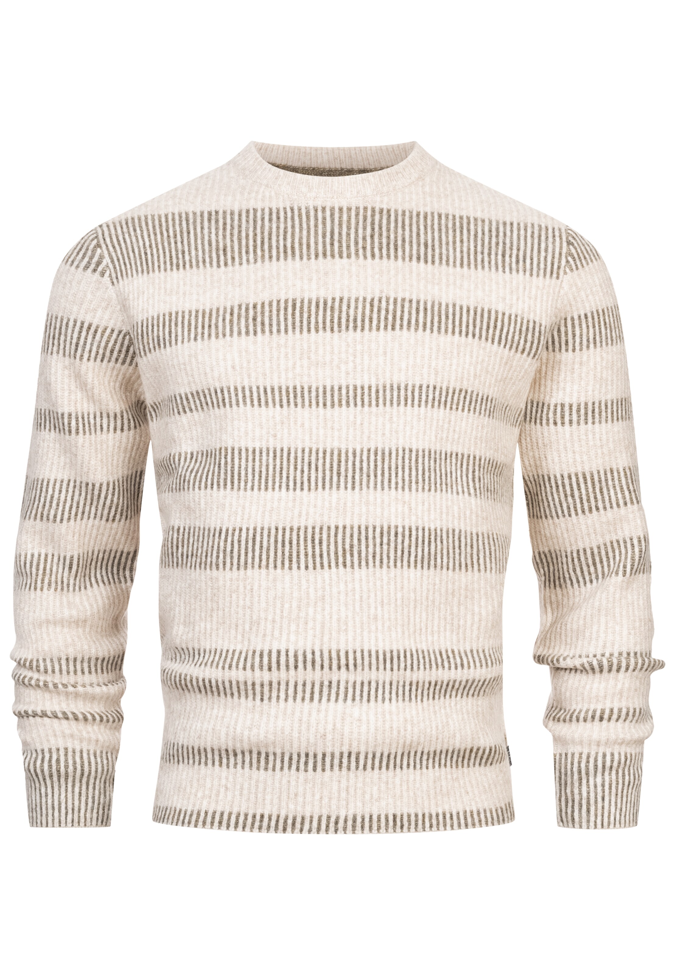 INDICODE JEANS Trui 'INKalle' in Beige: voorkant