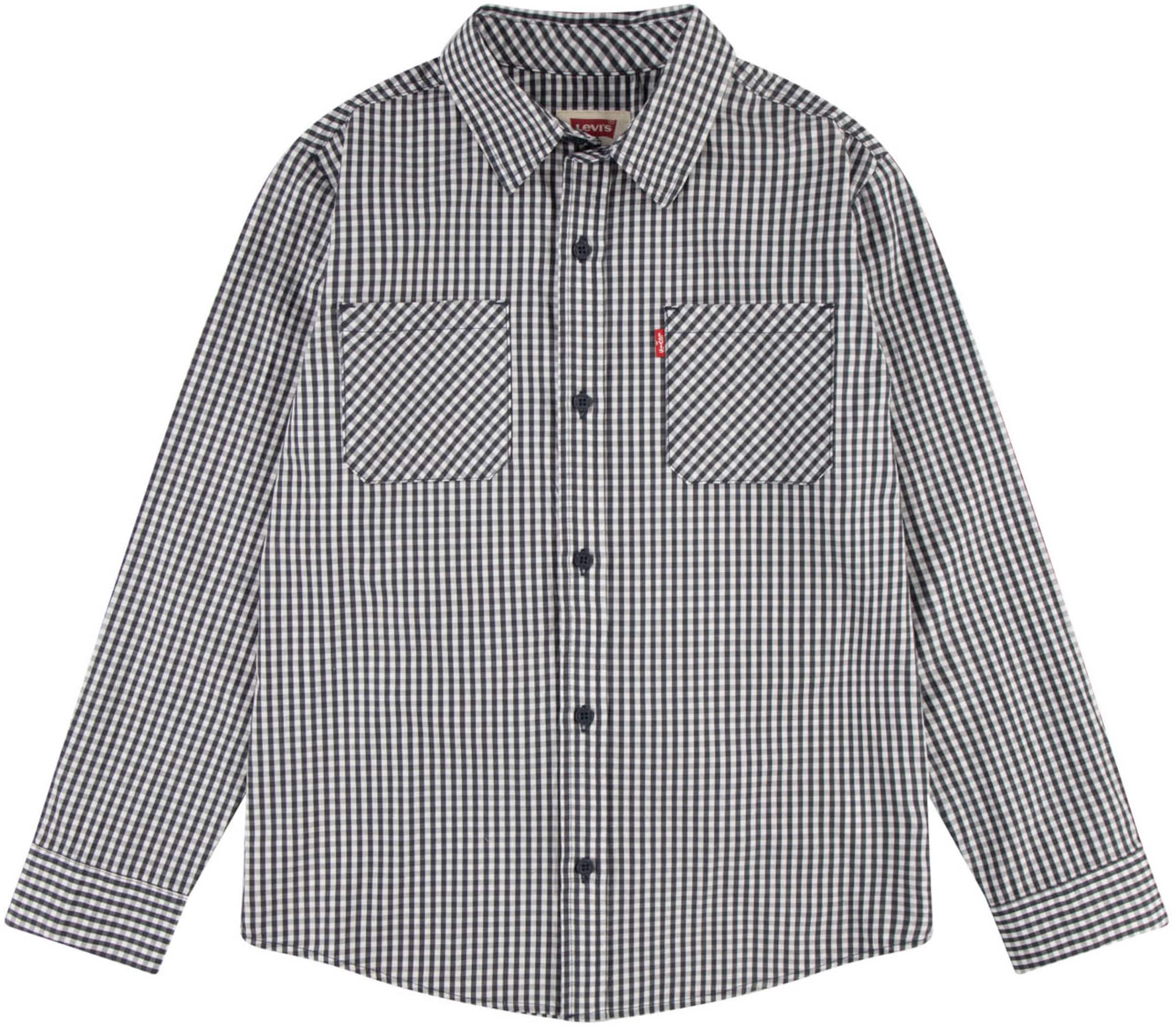 Levi's Kids Regular fit Button Up Shirt in Black: front