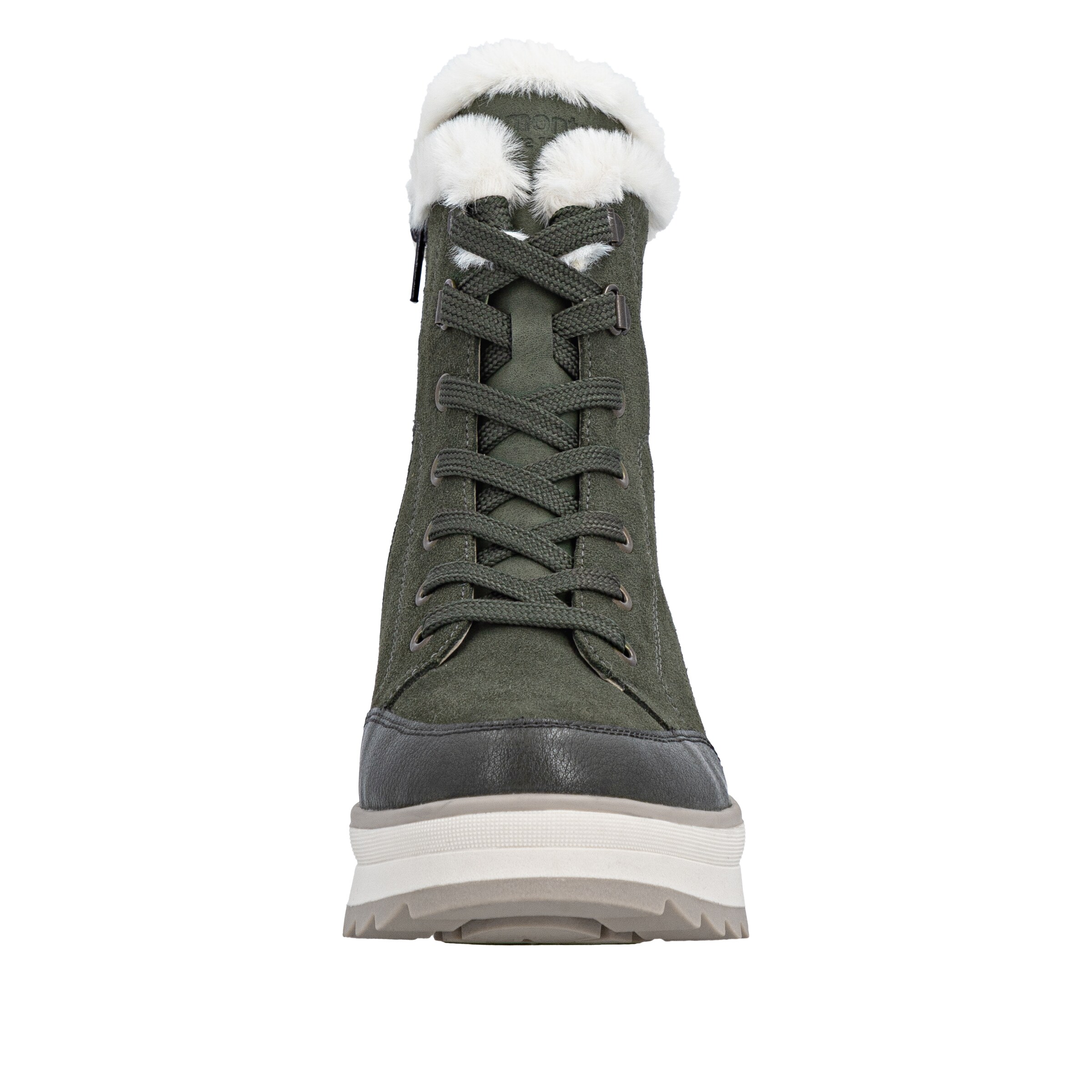 REMONTE Lace-Up Boots in Green