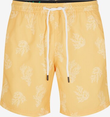 TOM TAILOR DENIM Board Shorts in Yellow: front