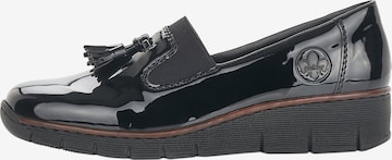 Slipper 'Softlack-Slipper' di Rieker in nero: frontale