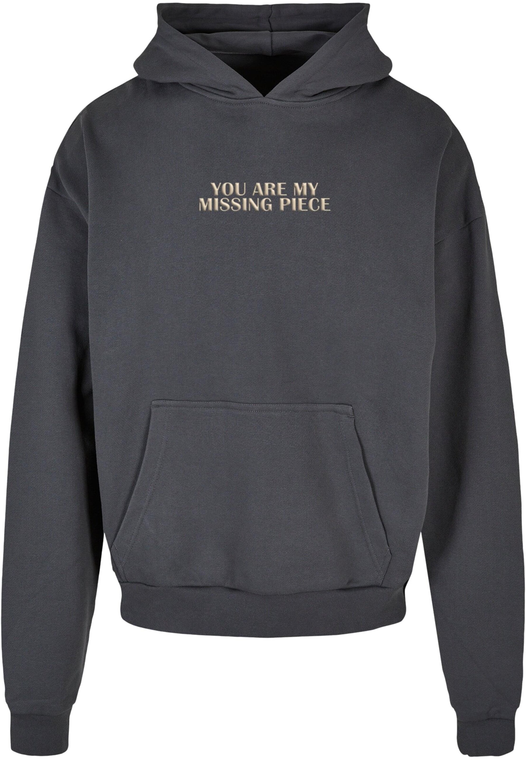 Merchcode Sweatshirt 'Missing Piece' in Grau: Vorderseite