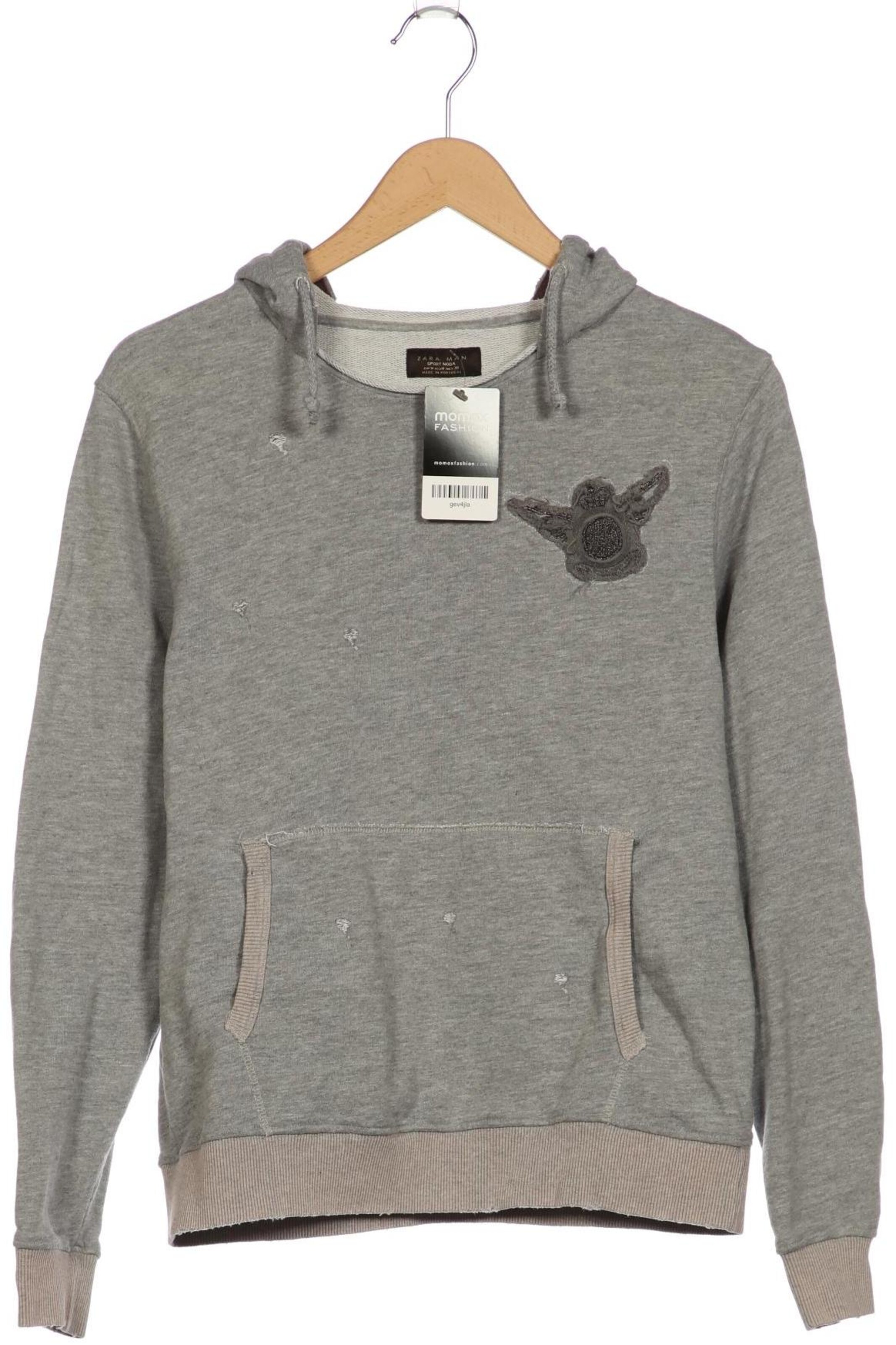 ZARA Sweatshirt & Zip-Up Hoodie in M in Grey: front