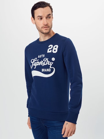 Superdry Sweatshirt 'Collegiate' in Blauw: voorkant