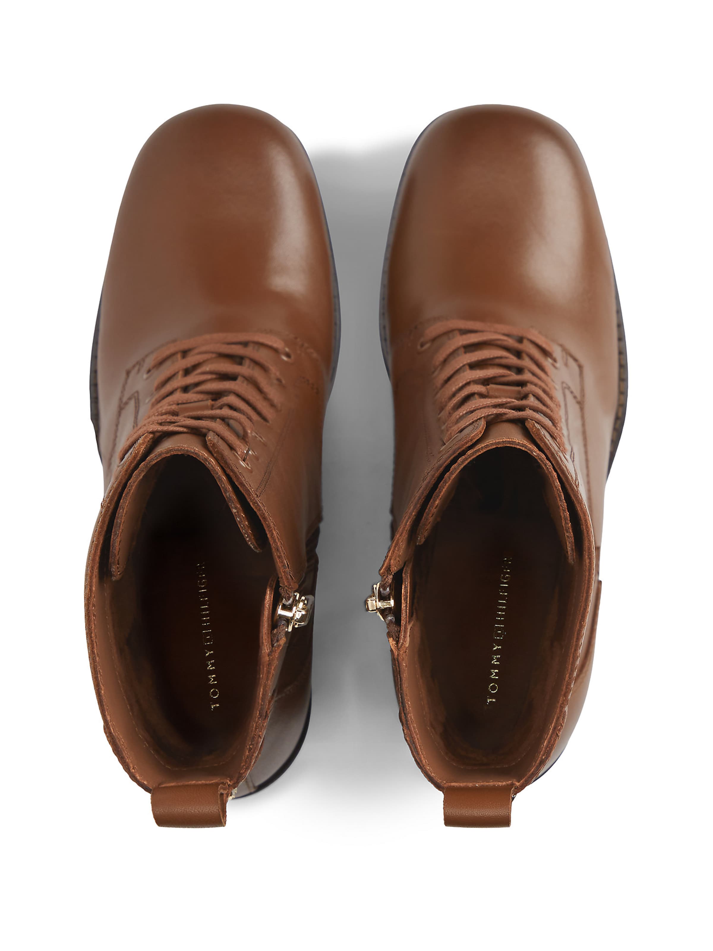TOMMY HILFIGER Schnürstiefelette in Braun
