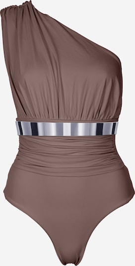SEA ME SWIM Badeanzug 'MONACO Silver Edition' in dunkelbraun, Produktansicht