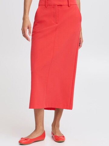 b.young - Falda 'Danta' en rojo: frente