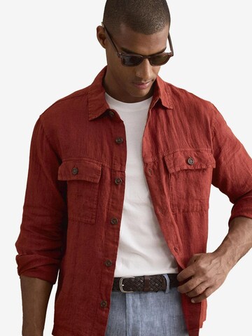 Coupe regular Chemise Il Lanificio en rouge