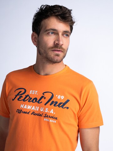 Petrol Industries T-Shirt 'Bonfire' in Orange