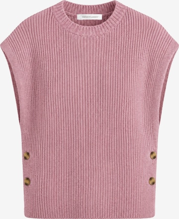 Gilet in maglia di SASSYCLASSY in rosa: frontale
