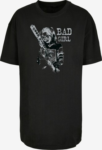 T-shirt oversize 'Suicide Squad Harley Quinn Bad Girl' F4NT4STIC en noir : devant