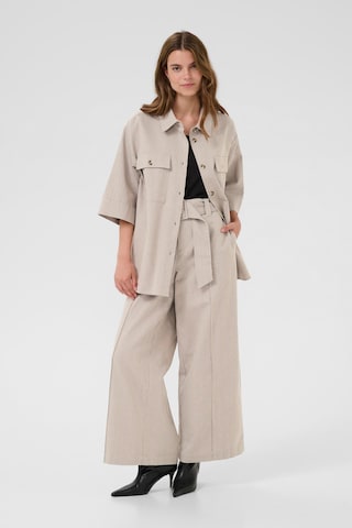 CULTURE Loose fit Trousers 'lenna' in Beige