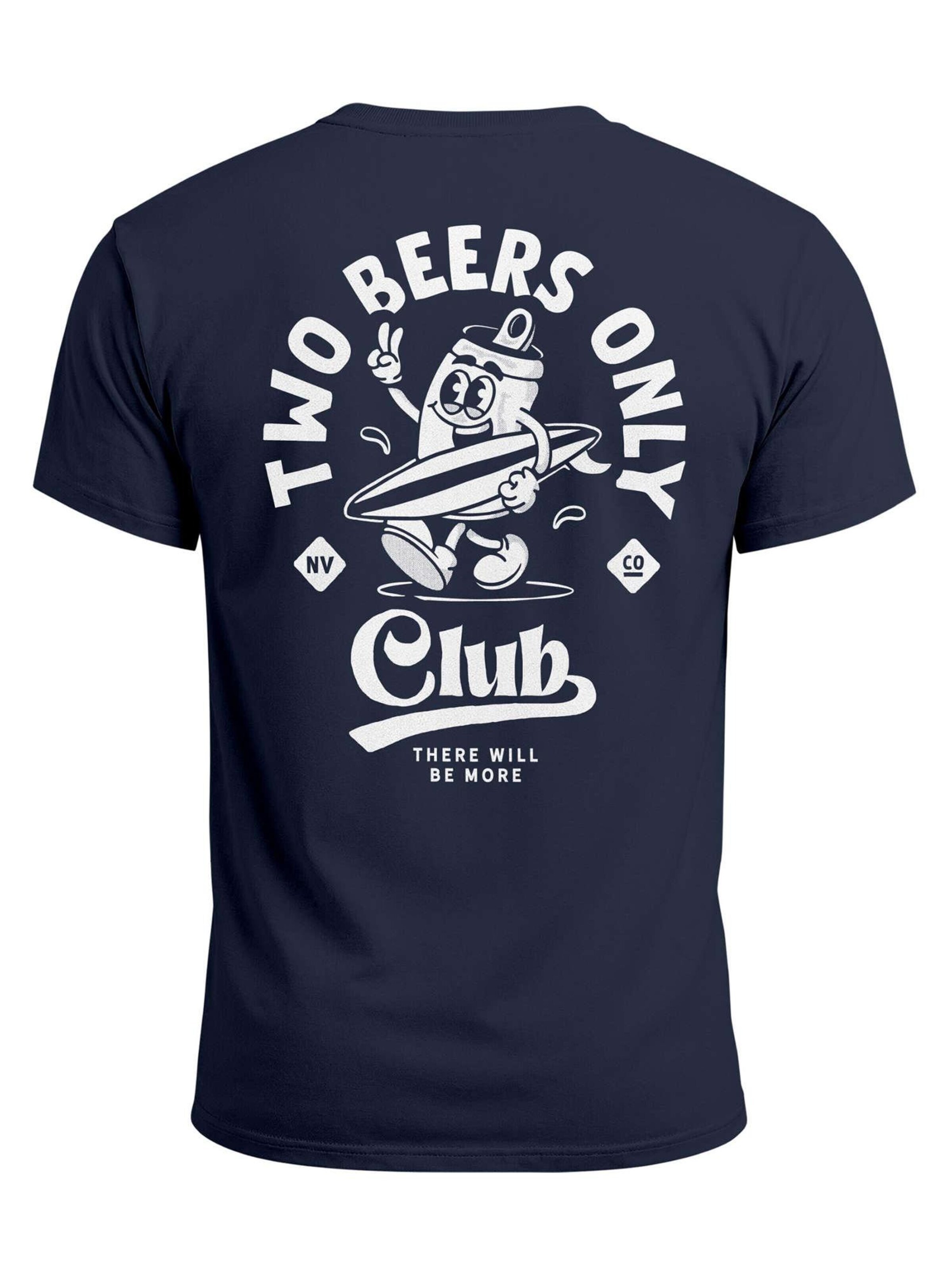 Neverless Shirt 'Two Beers only Backprint' in Blue