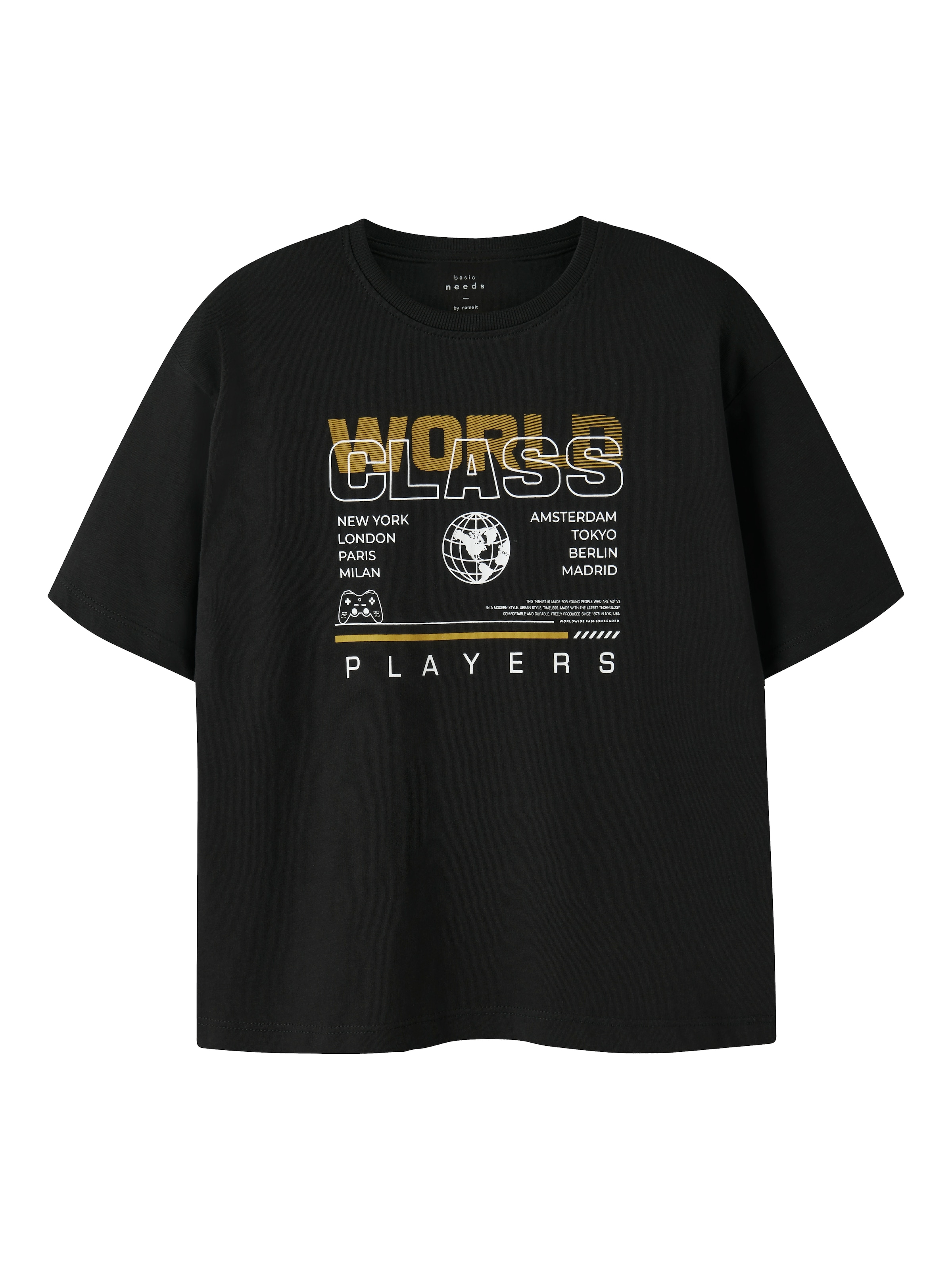 NAME IT Shirt 'NKMVICTOR' in Black: front