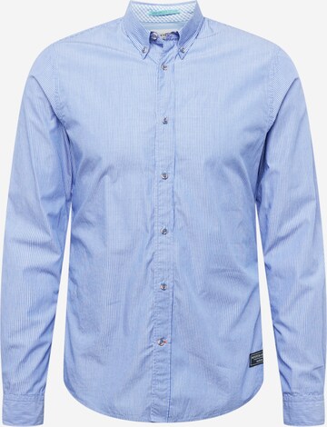 SCOTCH & SODA Slim fit Overhemd in Blauw: voorkant