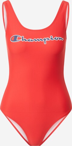 Champion Authentic Athletic Apparel Bustier Badpak in Rood: voorkant