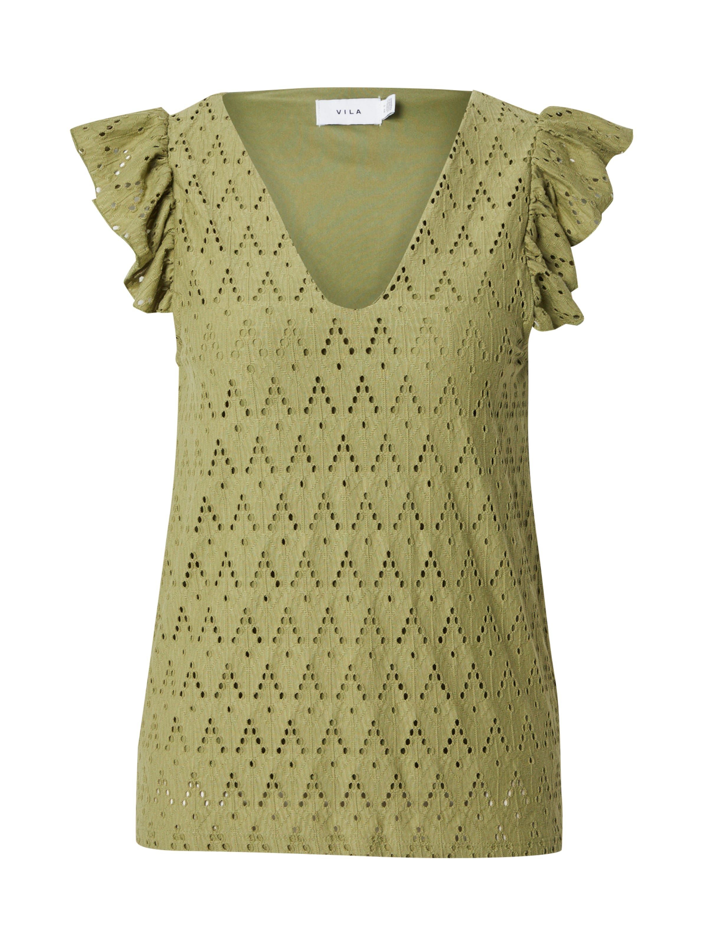 VILA Футболка 'VIAmalina' в Зеленый: спереди