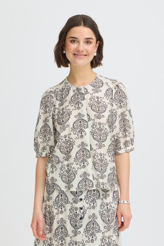 Fransa Blouse 'ARIANA' in Wit: voorkant