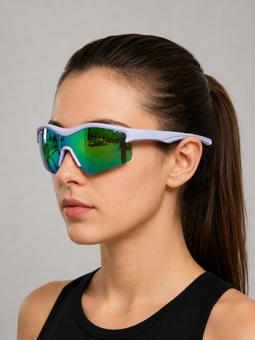 Lunettes de soleil sport 'Sport Sonnenbrillen Tranzes' VEYREY en vert : devant