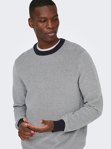 Only & Sons Pullover 'ONSTAP' in Blau