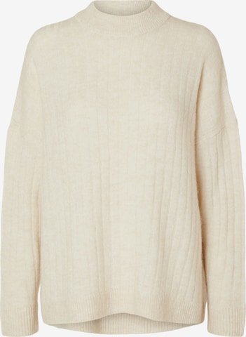 SELECTEDPulover 'MALINE' - bež boja: prednji dio