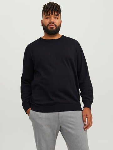 Jack & Jones Plus Pulóver - fekete: elől